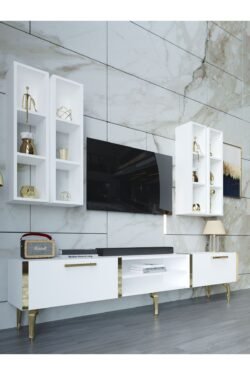 Festival Tv Ünitesi G3001-1-Y1-D1 Gold Beyaz