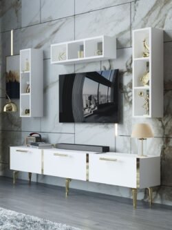 Festival Tv Ünitesi G3007-1-Y1-D1 Gold Beyaz