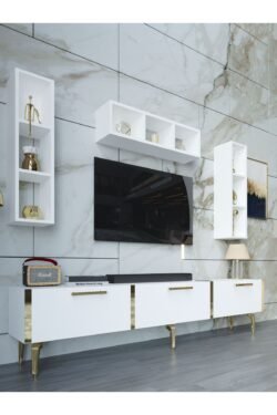Festival Tv Ünitesi G3007-1-Y1-D1 Gold Beyaz