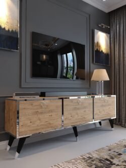 Festival Silver Tv Sehpası SP-M1001-4 Antrasit Minifiks Bağlantı