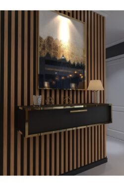 Lüks Gold Dresuar Antrasit - Gold Kulp