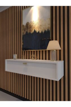 Lüks Dresuar Beyaz - Gold Kulp