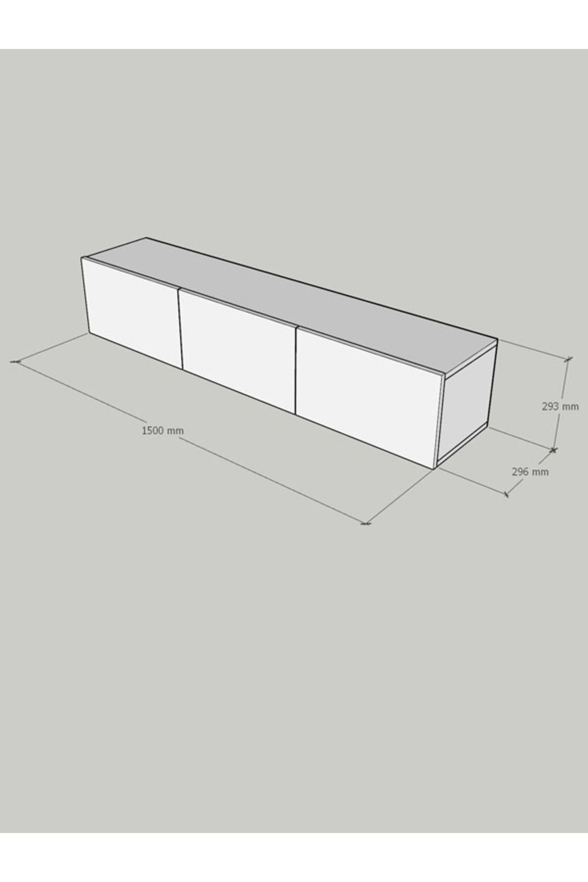 Festival Tv Sehpası DV-Q17-4-6 Parlak Minifiks Bağlantı Duvara Monte Tv Ünitesi