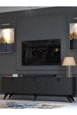 Festival Tv Sehpası M1001-4 Antrasit Minifiks Bağlantı Dışarıdan Vida Gözükmez