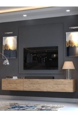 Festival Tv Sehpası Dv-q17-6 Çam Minifiks Bağlantı Duvara Monte Tv Ünitesi