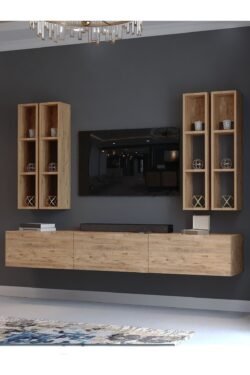 Festival Tv Ünitesi Q13002-6 Atlantik Çam Duvara Monte tv sehpası