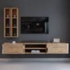 Festival Tv Ünitesi S13000-6 Atlantik Çam Silver Duvara Monte tv sehpası