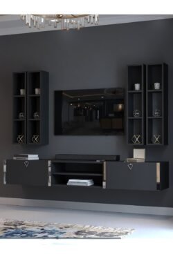 Festival Tv Ünitesi S13001-4 Antrasit Silver Duvara Monte tv sehpası