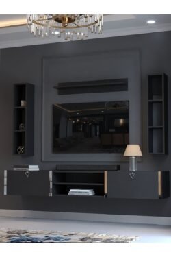 Festival Tv Ünitesi S13009-4 Antrasit Silver Duvara Monte tv sehpası