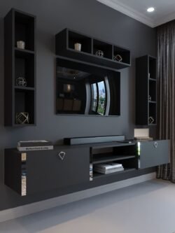 Festival Tv Ünitesi S13006-4 Antrasit Silver Duvara Monte tv sehpası