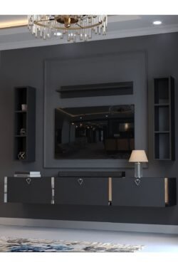 Festival Tv Ünitesi S13008-4 Antrasit Silver Duvara Monte tv sehpası