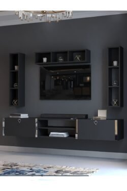 Festival Tv Ünitesi S13006-4 Antrasit Silver Duvara Monte tv sehpası