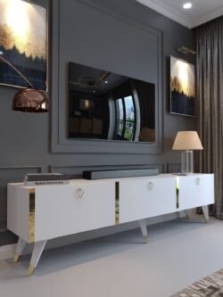 Festival Tv Sehpası G3817-1 Beyaz Gold