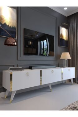 Festival Tv Sehpası G3817-1 Beyaz Gold