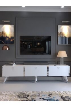 Festival Tv Sehpası S3817-1 Silver Beyaz