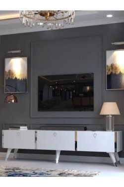 Festival Tv Sehpası S3817-1 Silver Beyaz