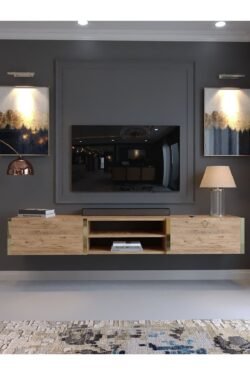 Festival Duvara Monte Tv Sehpası A. Çam G10009-6 Gold
