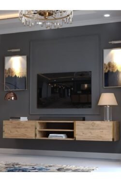 Festival Duvara Monte Tv Sehpası A. Çam G10009-6 Gold