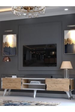 Festival Tv Sehpası S3830-6-1 Silver Beyaz Atlantik Çam