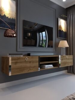 Festival Duvara Monte Tv Sehpası Ceviz S10009-2 Silver