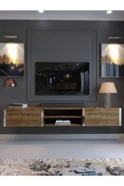Festival Duvara Monte Tv Sehpası Ceviz S10009-2 Silver
