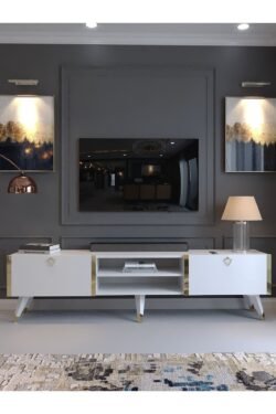 Festival Tv Sehpası G3830-1 Beyaz Gold