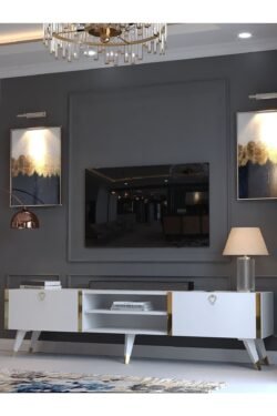 Festival Tv Sehpası G3830-1 Beyaz Gold