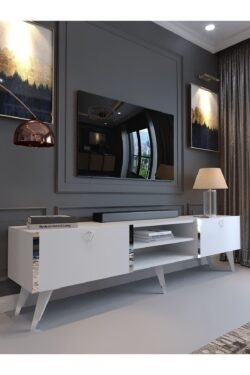 Festival Tv Sehpası S3830-1 Silver Beyaz