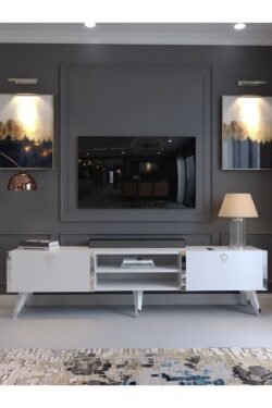 Festival Tv Sehpası S3830-1 Silver Beyaz