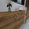 Festival Tv Ünitesi G3008-2 CEVİZ - COLOR Gold detaylı Minifiks Bağlantı Tv Sehpası ve Duvar Rafı