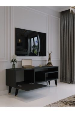 Festival Tv Sehpası G6307-4 Antrasit Gold detaylı Minifiks Bağlantı Tv Ünitesi