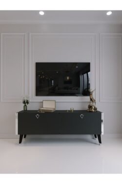 Festival Tv Sehpası S6305-4 Antrasit Silver detaylı Minifiks Bağlantı Tv Ünitesi