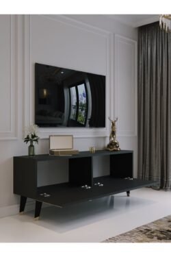 Festival Tv Sehpası G6305-4 Antrasit Gold detaylı Minifiks Bağlantı Tv Ünitesi