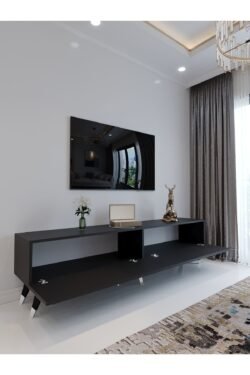 Festival Tv Ünitesi S3011-4 Antrasit Silver detaylı Minifiks Bağlantı Tv Sehpası
