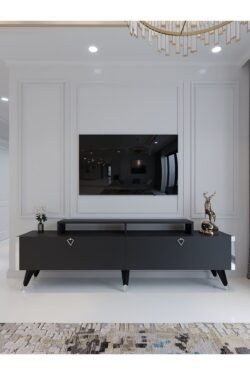 Festival Tv Ünitesi S3010-4 Antrasit Silver detaylı Minifiks Bağlantı Tv Sehpası