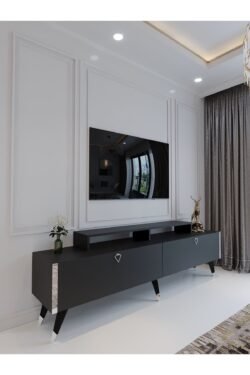 Festival Tv Ünitesi S3010-4 Antrasit Silver detaylı Minifiks Bağlantı Tv Sehpası