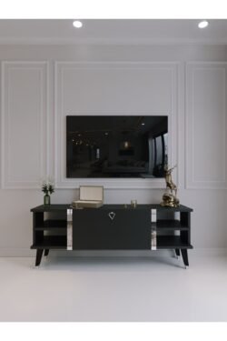 Festival Tv Sehpası S6306-4 Antrasit Silver detaylı Minifiks Bağlantı Tv Ünitesi
