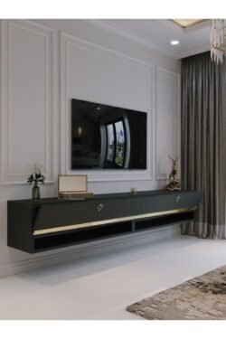Duvara Monte Tv Sehpası Antrasit Gold G6301-4