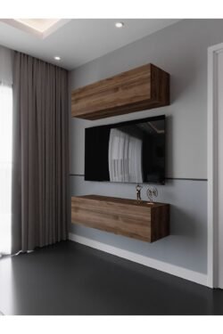 Duvara Monte Tv Sehpası Ceviz S6113-2