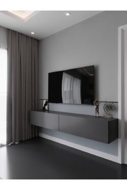 Duvara Monte Tv Sehpası Antrasit Q6106-4