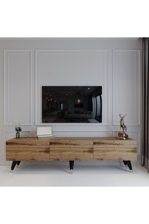 Modern Tv Sehpası Üçgen Kulp Kepli Q8017-3 Çırağan