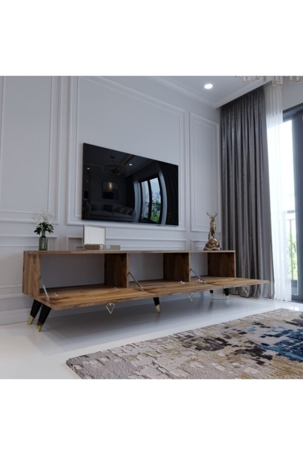 Modern Tv Sehpası Üçgen Kulp Kepli Q8017-3 Çırağan