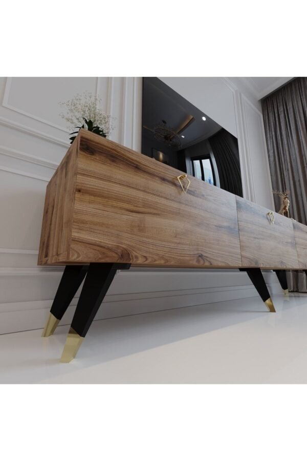 Modern Tv Sehpası Üçgen Kulp Kepli Q8017-3 Çırağan