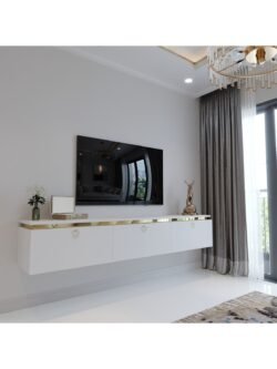 Duvara Monte Gold Üçgen Kulp G6117-1 Beyaz 35 Cm Derinlik