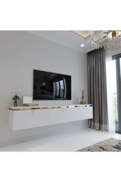 Duvara Monte Gold Üçgen Kulp G6117-1 Beyaz 35 Cm Derinlik