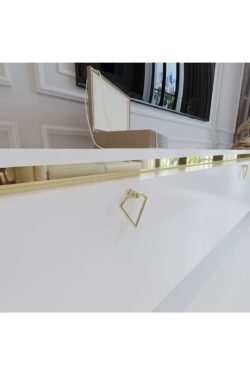 Duvara Monte Gold Üçgen Kulp G6117-1 Beyaz 35 Cm Derinlik