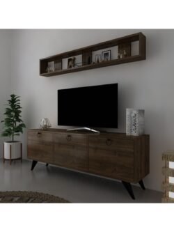 Icon Raflı Tv Ünitesi Q3029-2 Kulplu Dolaplı Modern Tv Sehpası