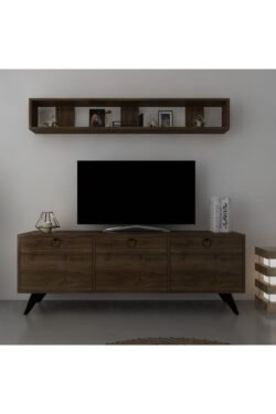 Icon Raflı Tv Ünitesi Q3029-2 Kulplu Dolaplı Modern Tv Sehpası