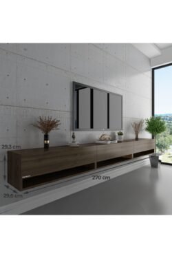 Duvara Monte Tv Sehpası Ceviz S6103-2
