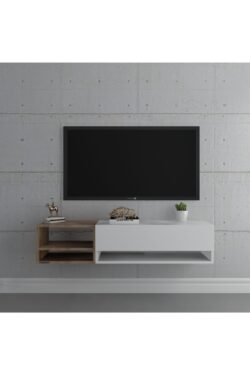 Duvara Monte Tv Sehpası Beyaz Çırağan S6105 1